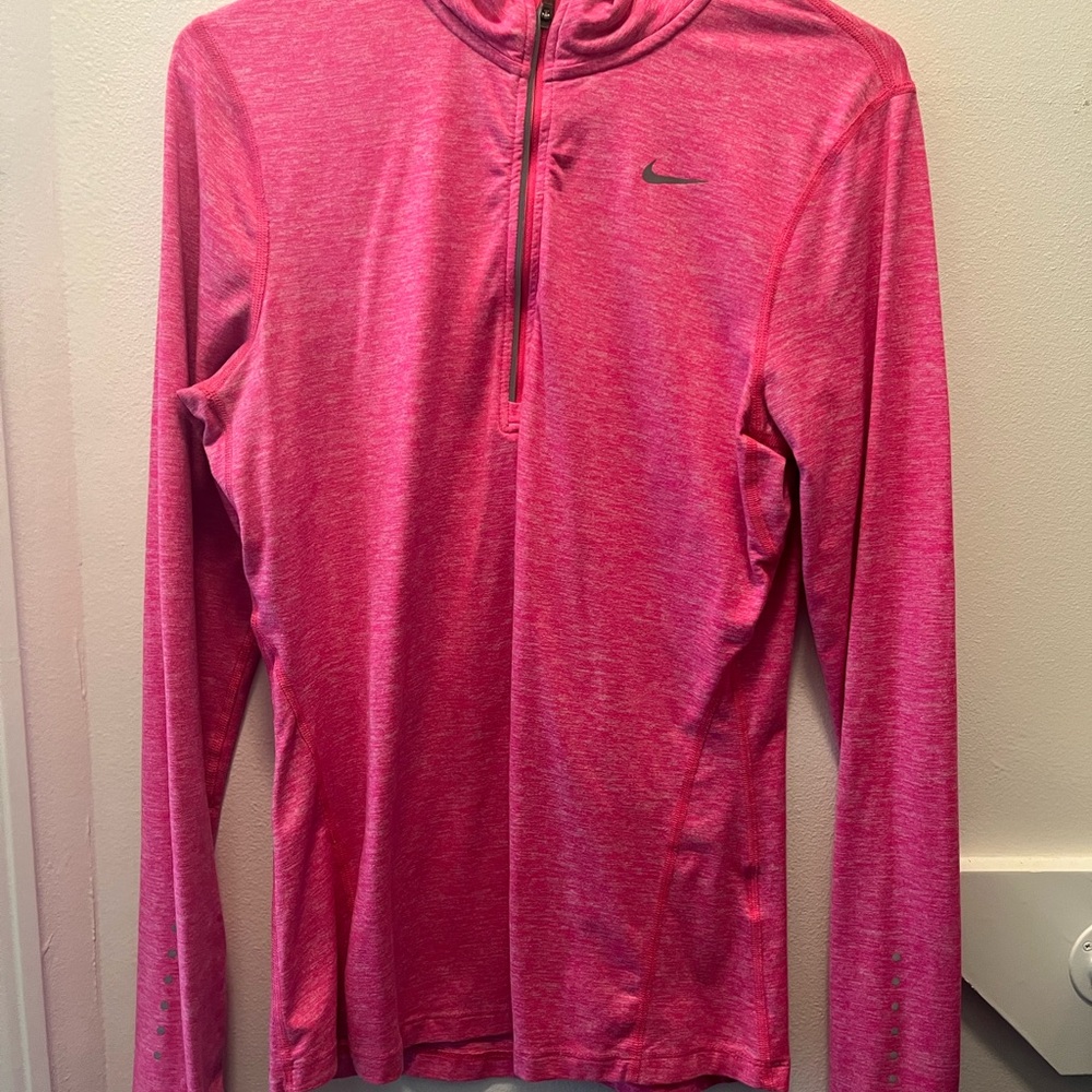 Nike Fuchsia Half-Zip Long Sleeve Top